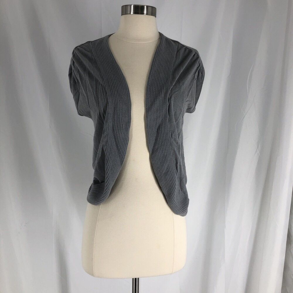 Banana Republic Short Sleeve Shrug Sweater Gray XS